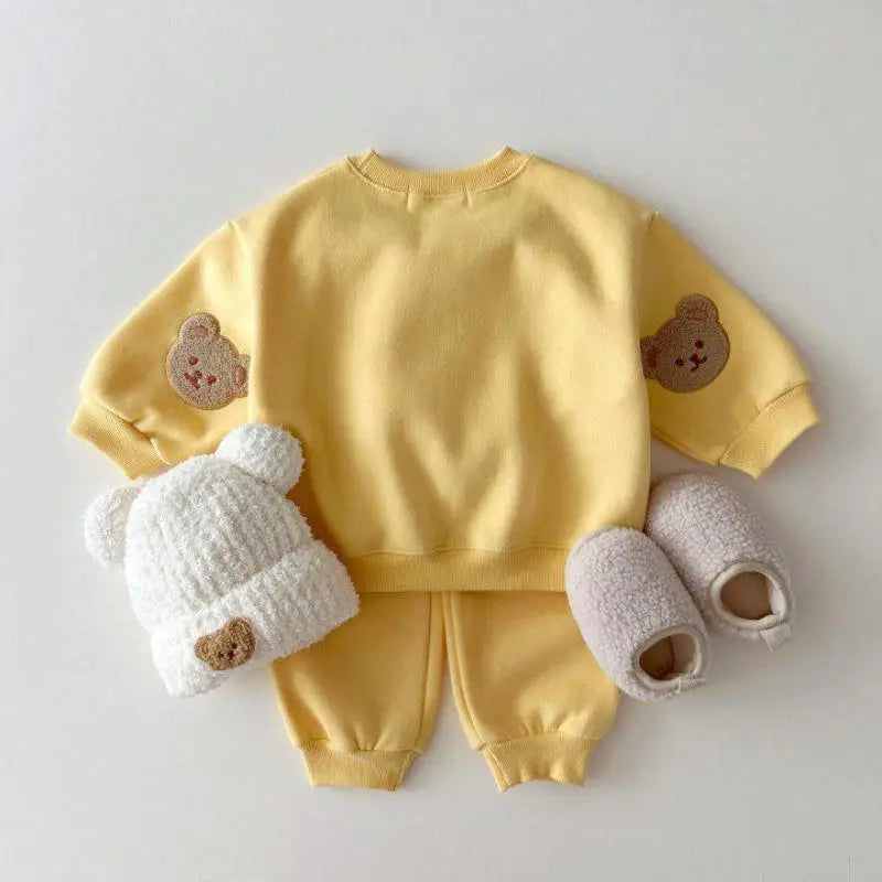 Cute Double Bear Jogger Set