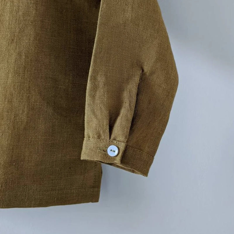 Boys Button-Down Linen Shirt