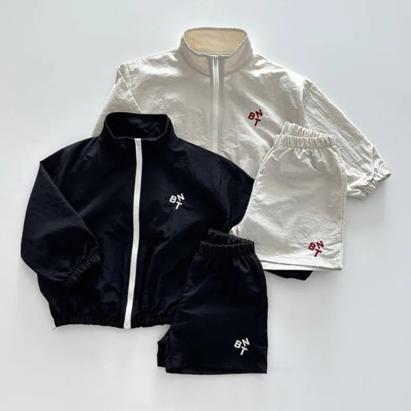 Zip-Up Jacket & Shorts  Set