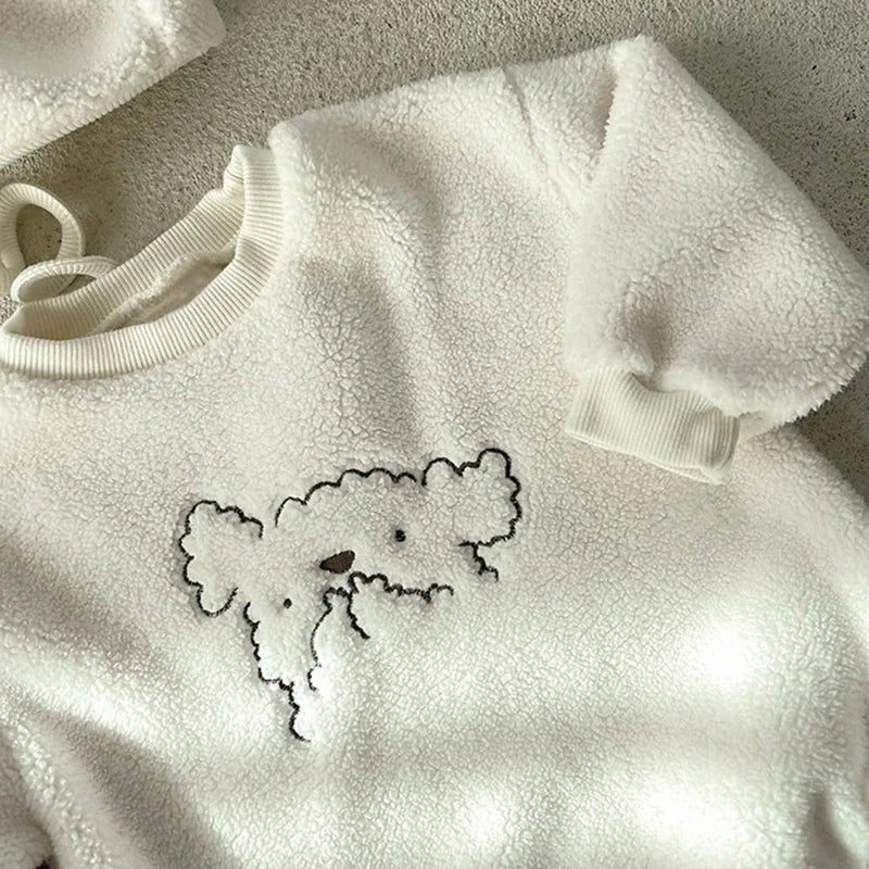 Plush Little Doggy Onesie with Hat