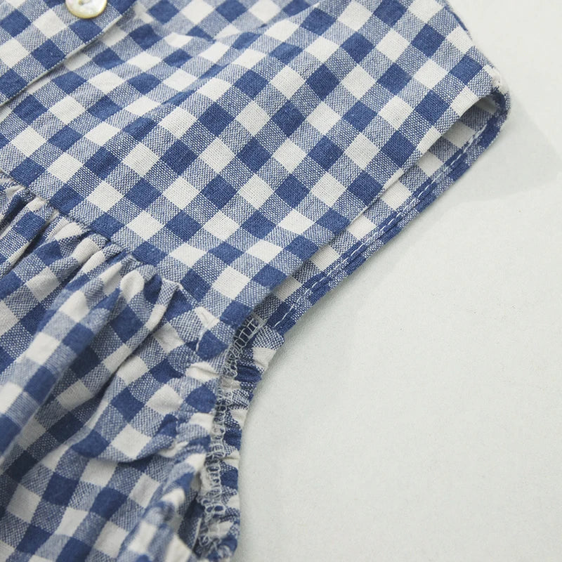 Girls Plaid Sleeveless Top