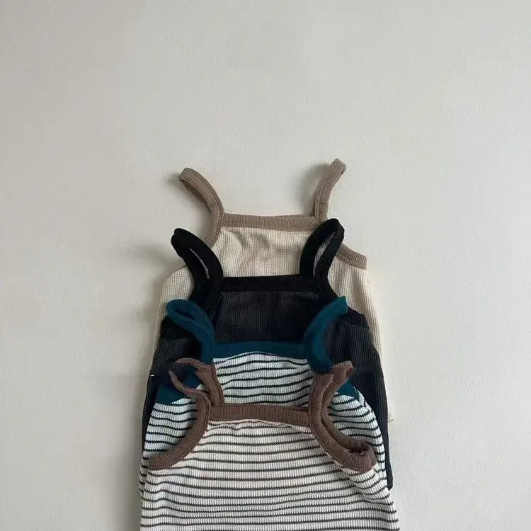 Sleeveless Sling Vest & Shorts Set
