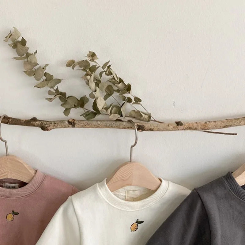 Cute Pear Embroidered Onesie