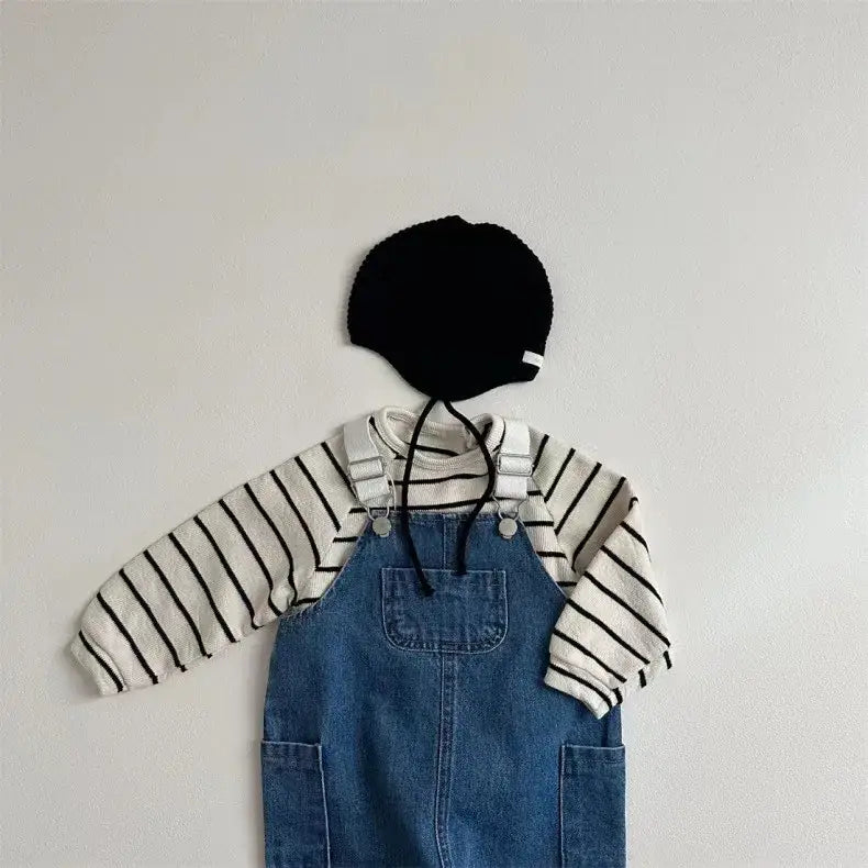 Cozy Cotton Denim Overalls for Babies