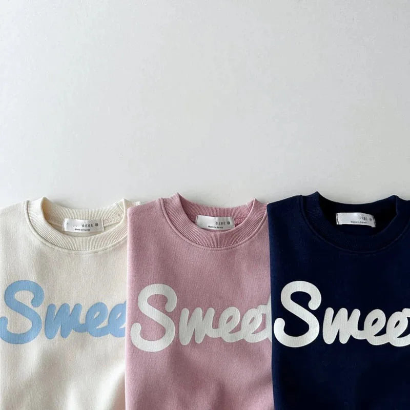 'Sweet' Letter Print Sweatshirt