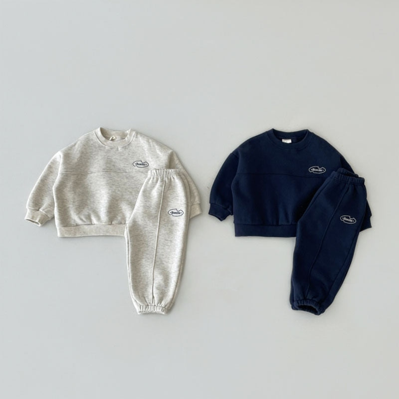 Warm Letter Print Jogger Set