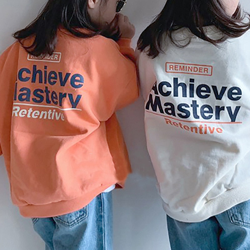 Letter Print Loose Graphic Sweatshirt