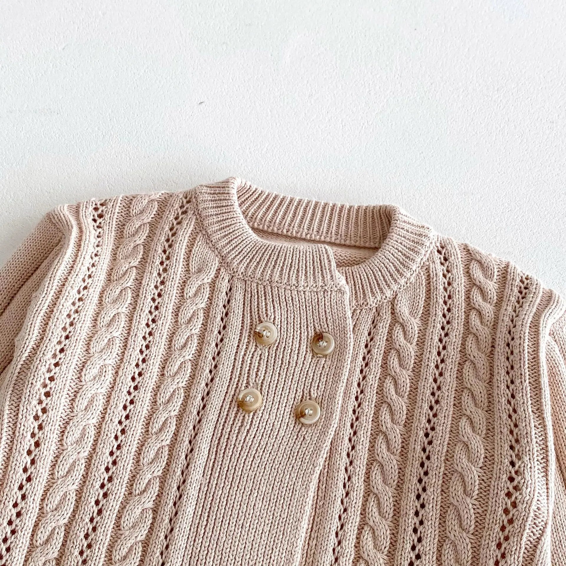 Double Breasted Knit Cardigan