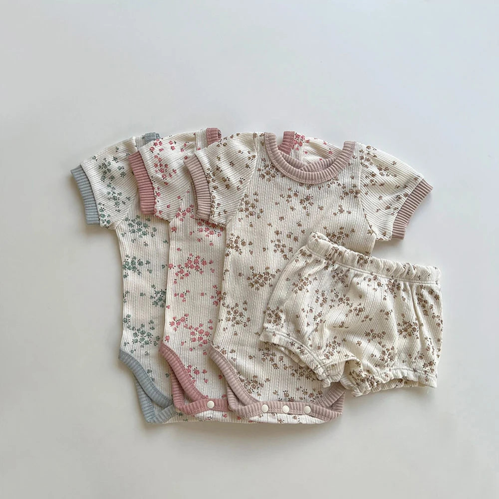 Floral Onesie & Shorts Set