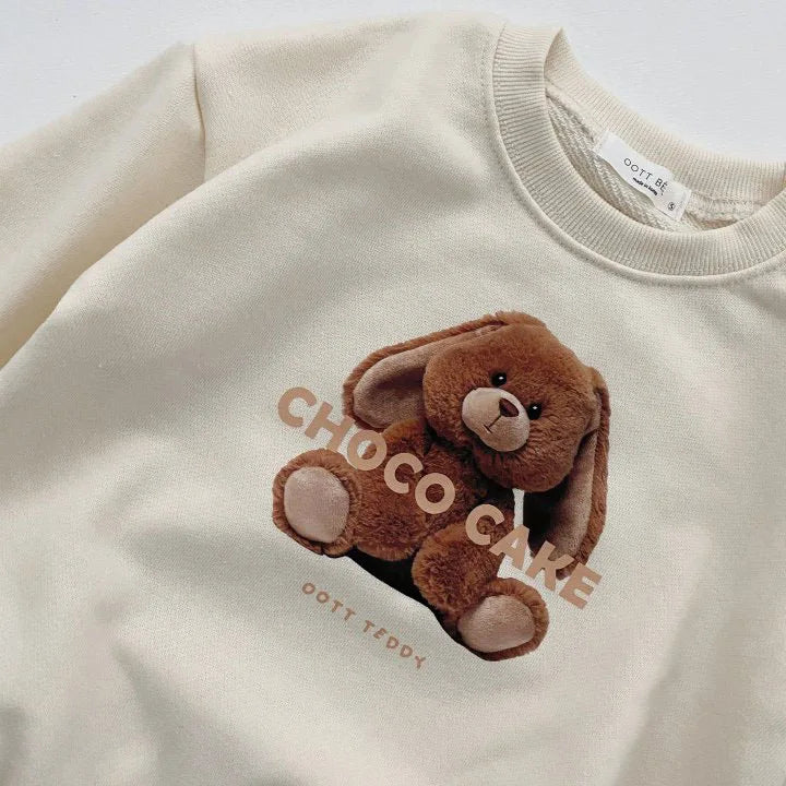 Cute Bear Cartoon Print Onesie