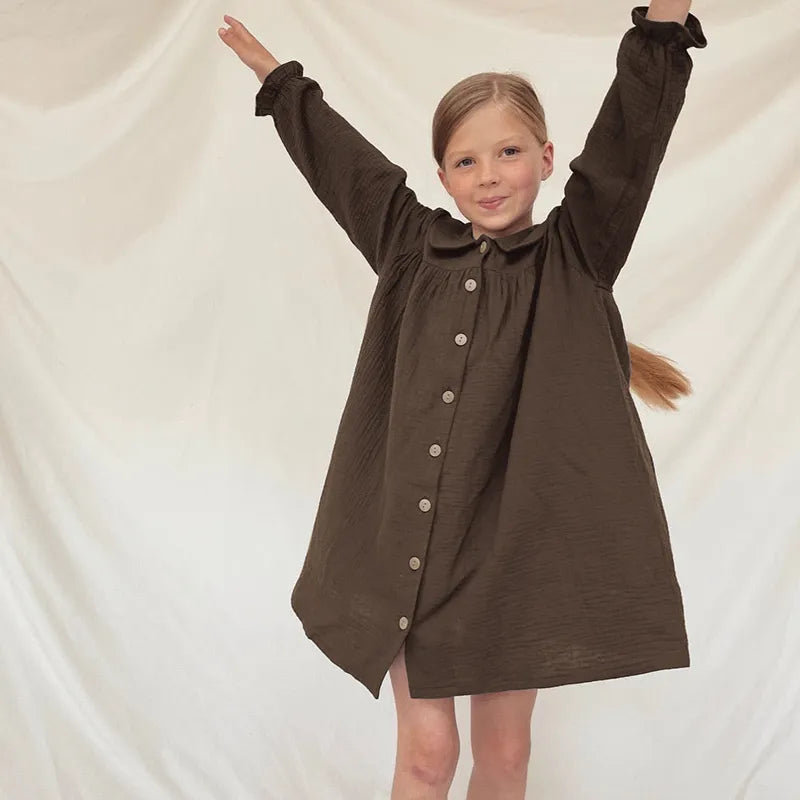 Nordic Style Button-Down Dress