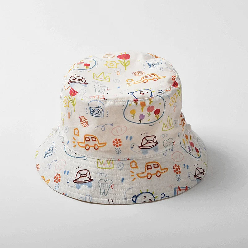 Reversible Cartoon Print  Bucket Hat