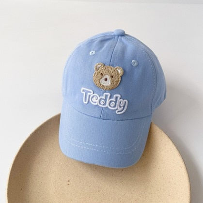 Cute Bear Embroidered Kids Baseball Cap