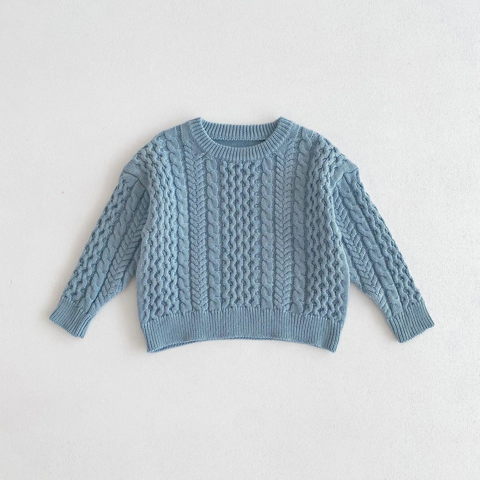 Solid-Color Knit Sweater