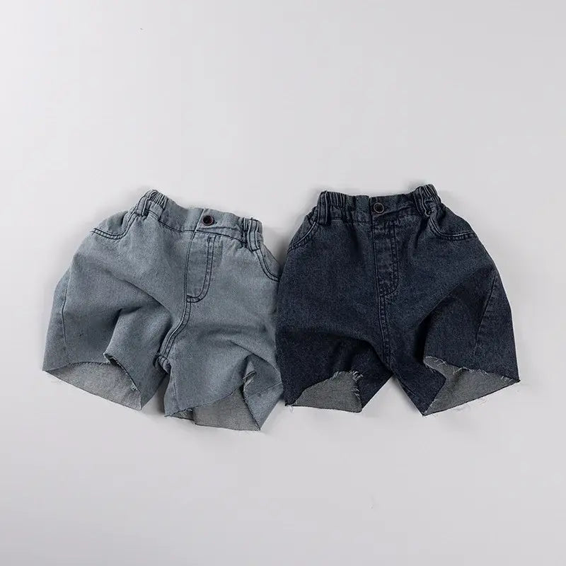 Soft Solid Denim Shorts