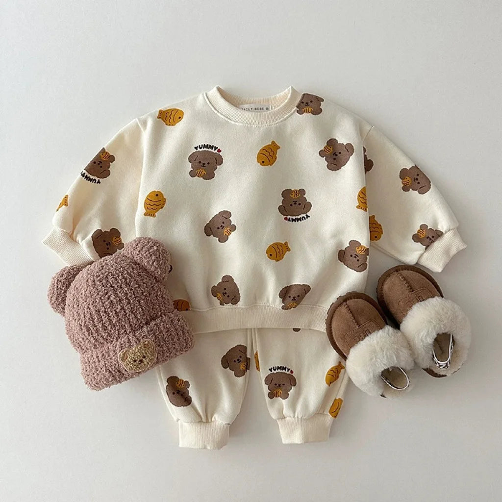 Baby Cartoon Bear Jogger Set