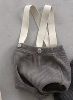 Ribbed Overalls Shorts