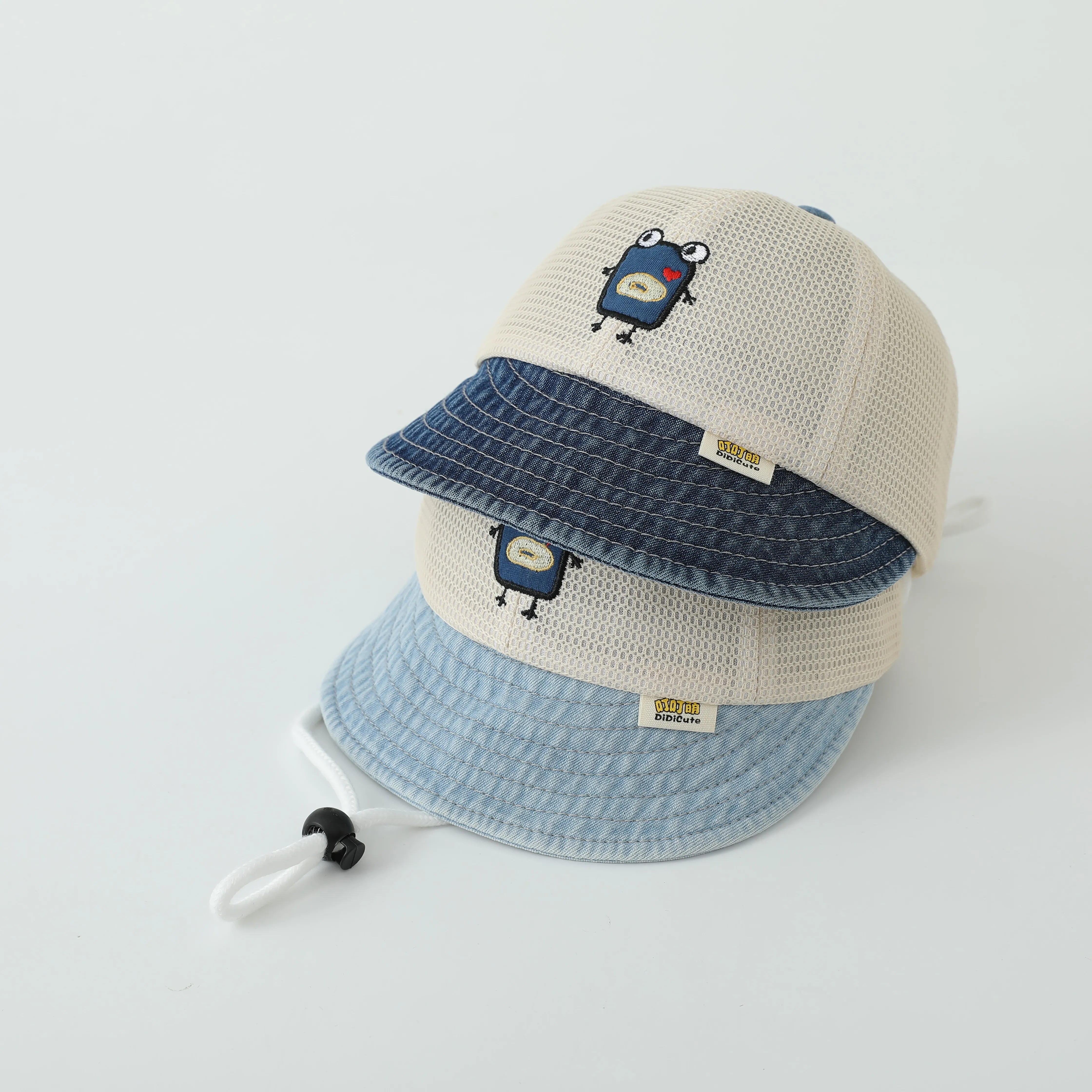 Denim Splicing Mesh Baseball Cap