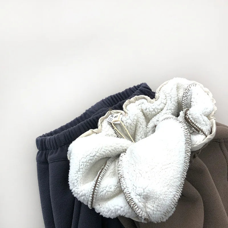Solid Fleece Warm Harem Pants