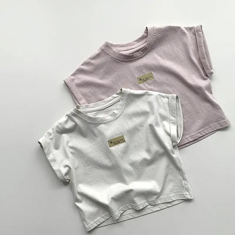 Vintage Solid Short Sleeve T-Shirt
