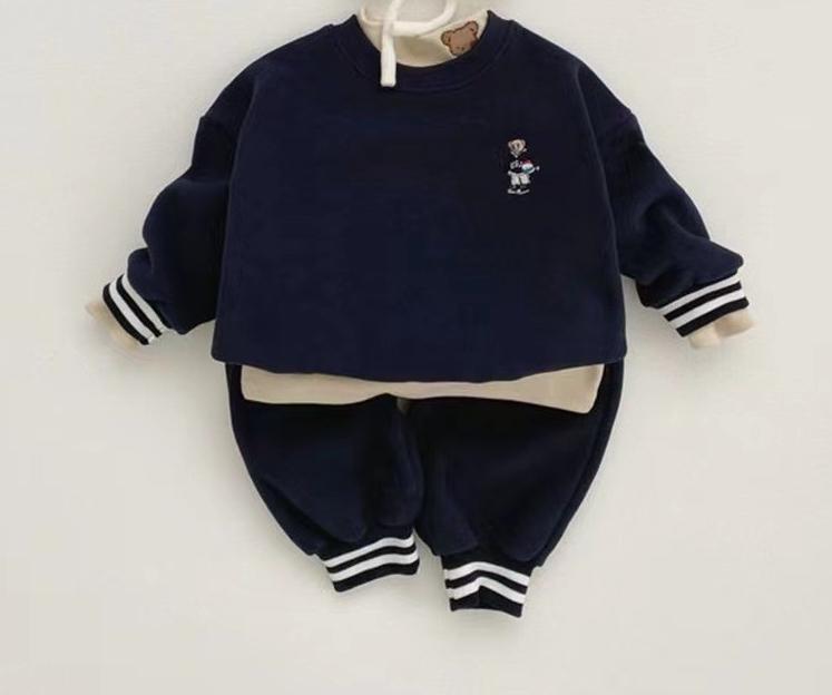 Mini Striped Long-Sleeved Jogger Set