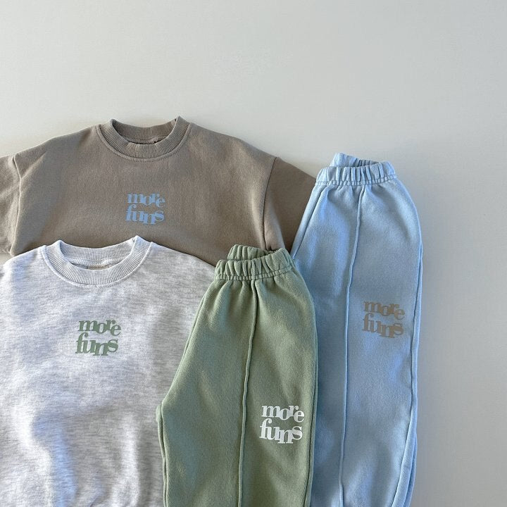 Long-Sleeved Letter Print Sweatshirt Set