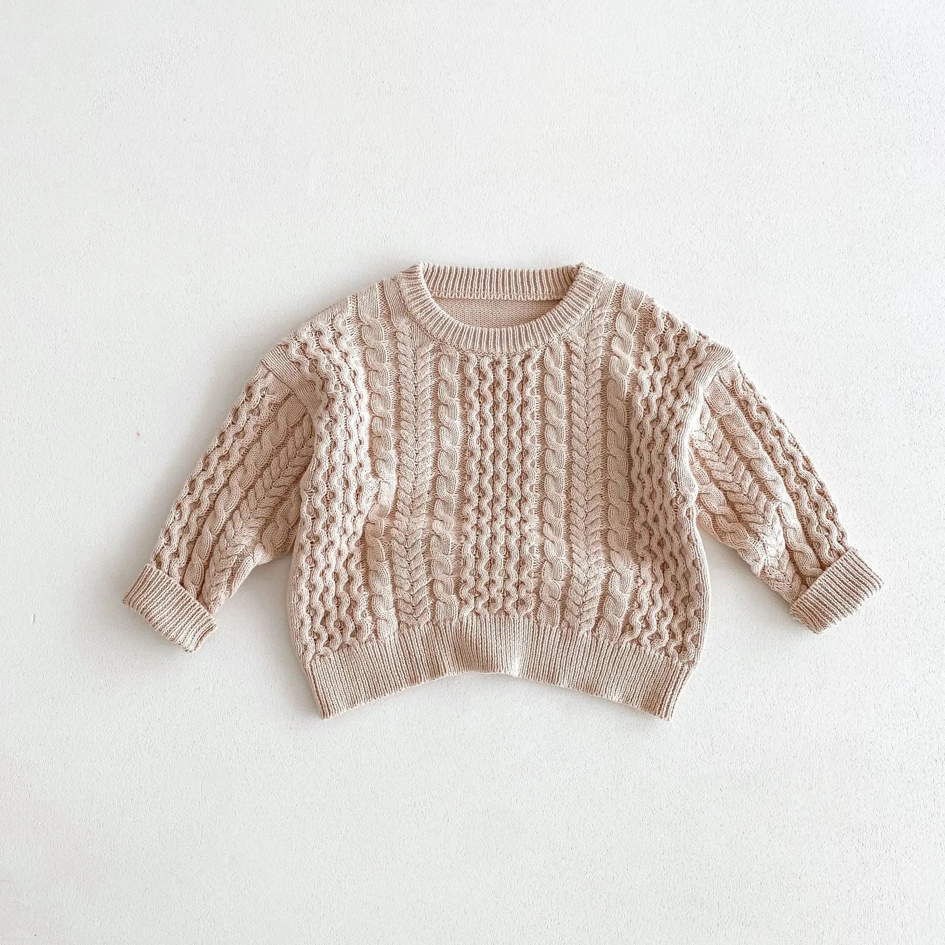 Solid-Color Knit Sweater