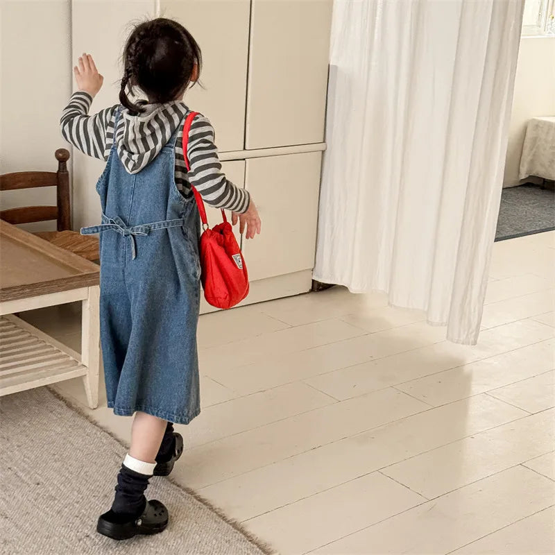 Sleeveless Denim Overalls