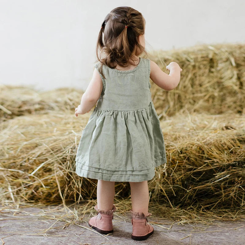Vintage Pleated A-Line Dress