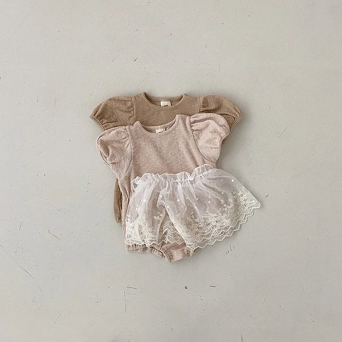 Lace PomPom Onesie