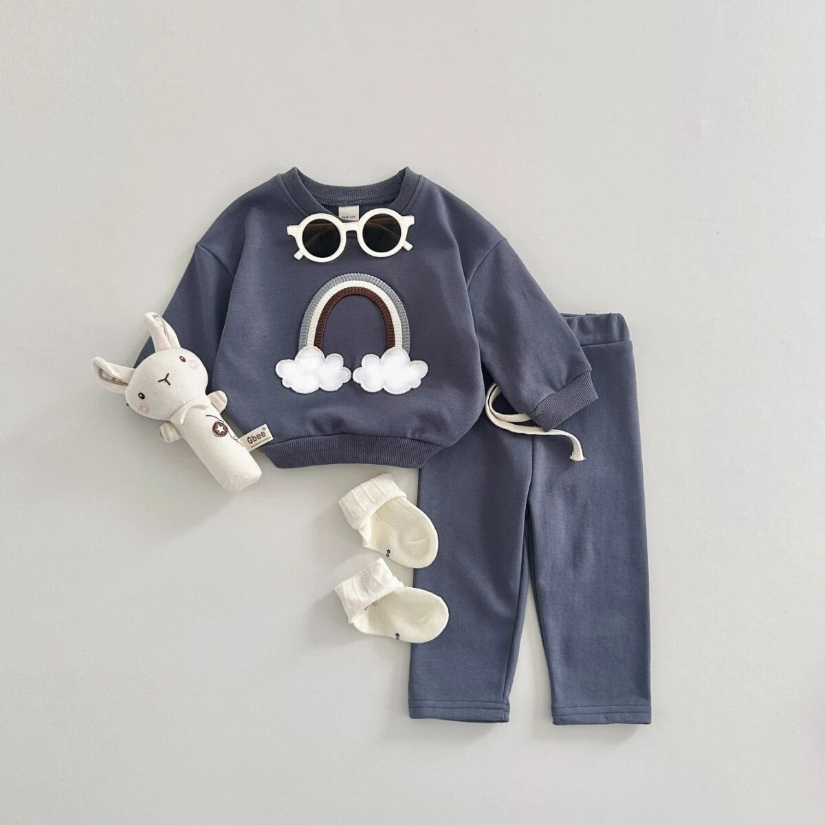 Cute Rainbow Clouds Jogger Set