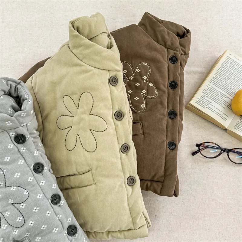 Floral Pattern Winter Jacket