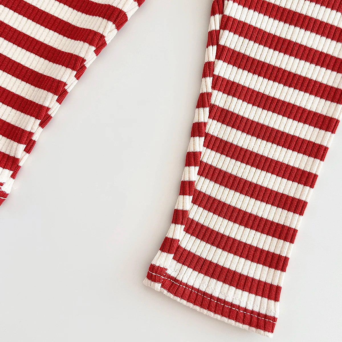 Plush Fruit Sweatshirt & Striped Leggings Set