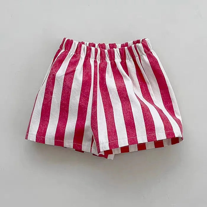 Striped Casual Cotton Shorts