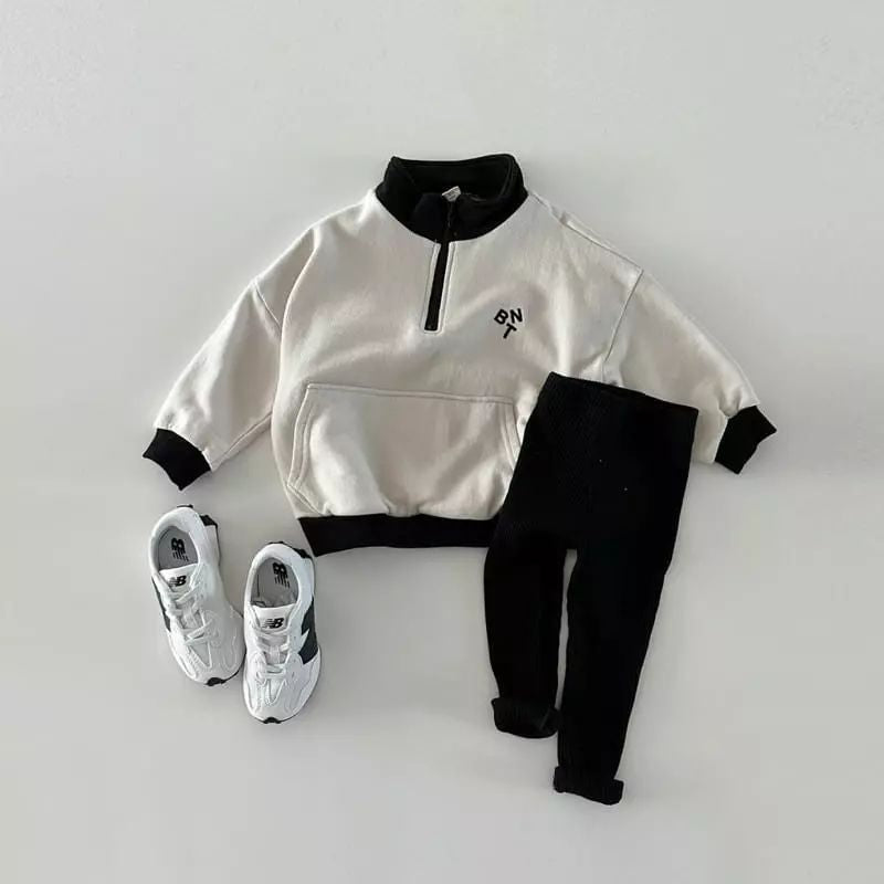 Zip-Up Color-Block Sweatshirt
