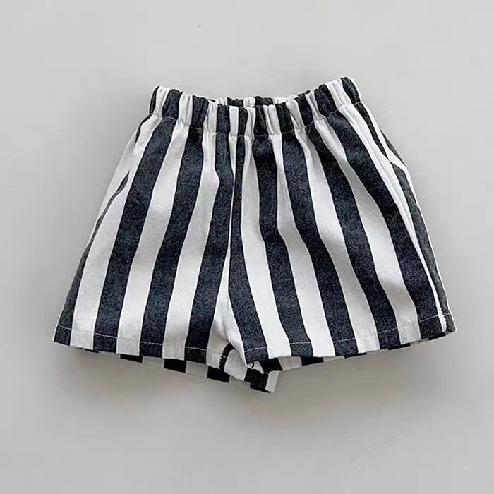 Striped Casual Cotton Shorts