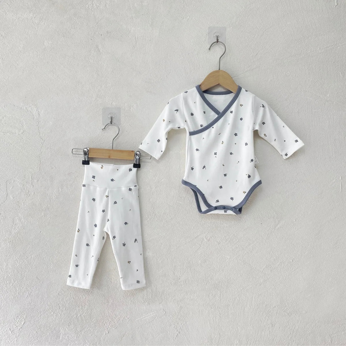 Long-Sleeved Onesie and Leggings Set