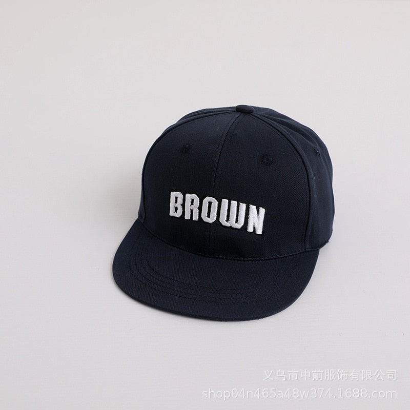 'BROWN' Kids Embroidered Baseball Cap