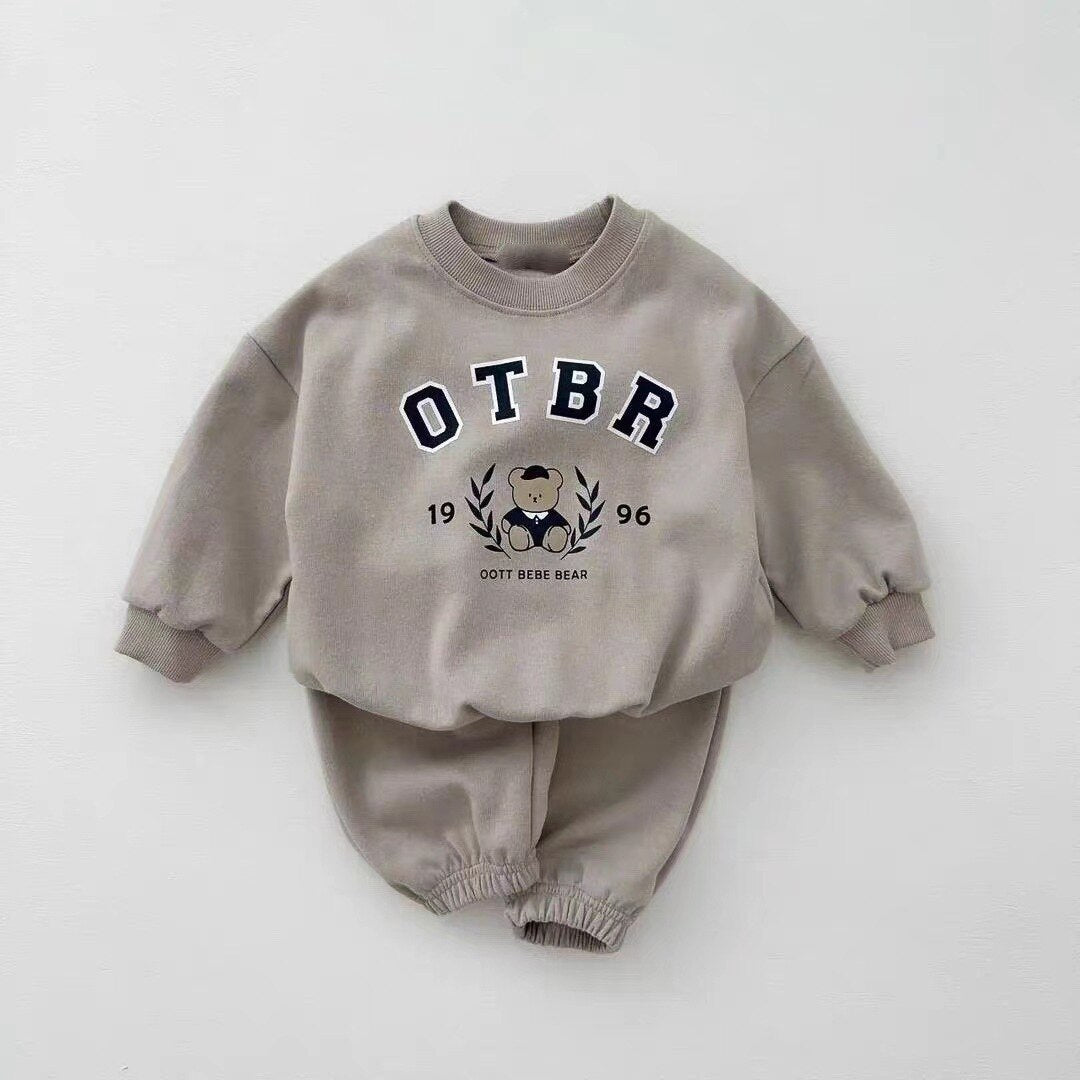 Cute Bear Long-Sleeved Jogger Set