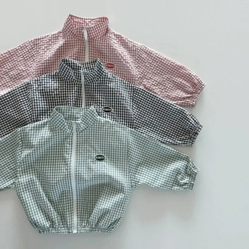 Plaid Jacket and Shorts Set