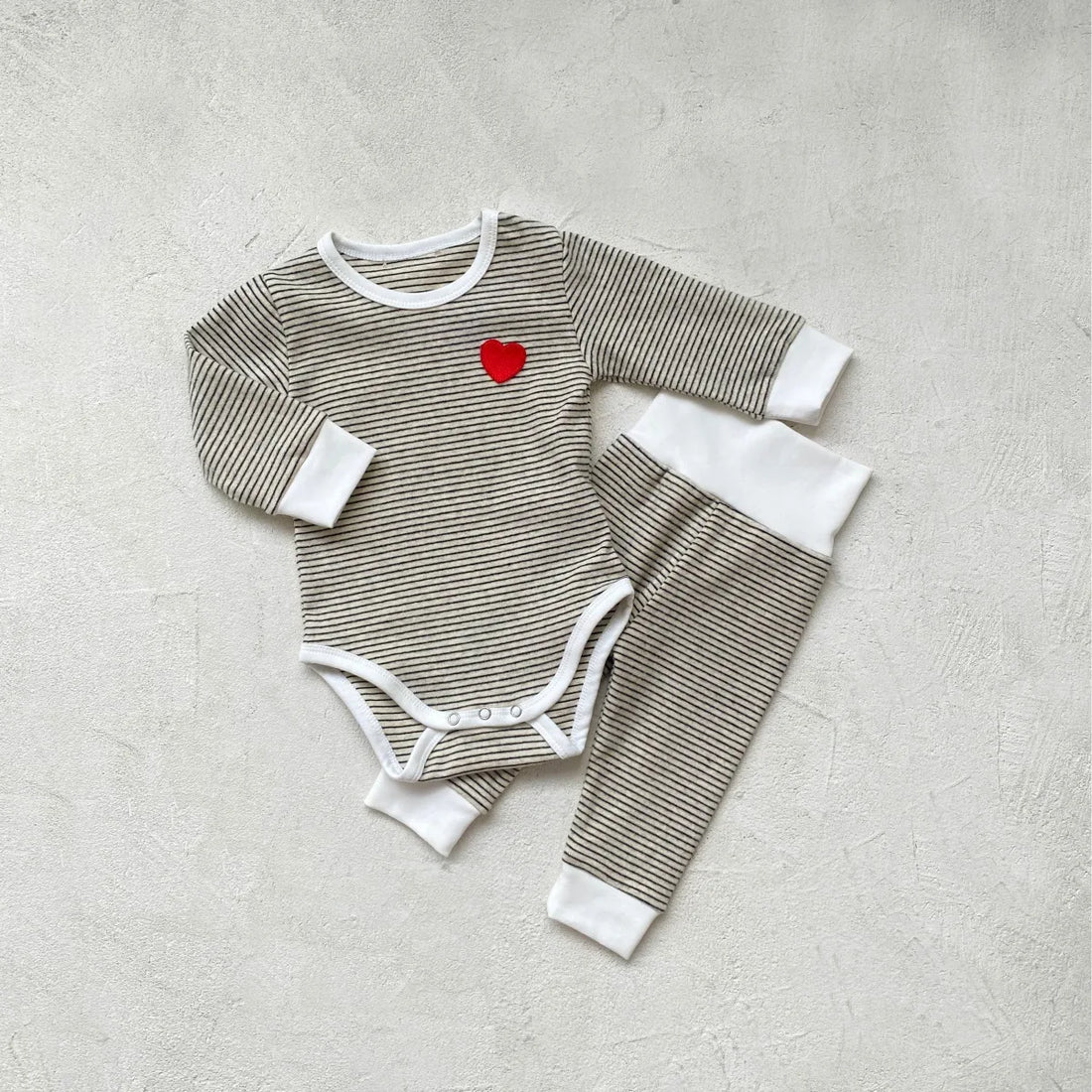 Long-Sleeve Striped Infant Set
