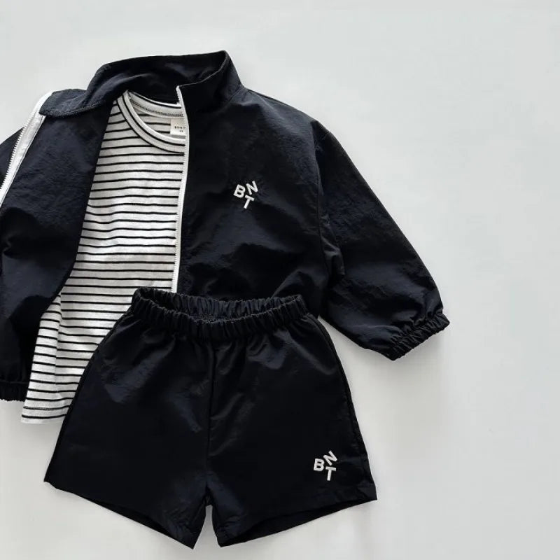 Zip-Up Jacket & Shorts  Set