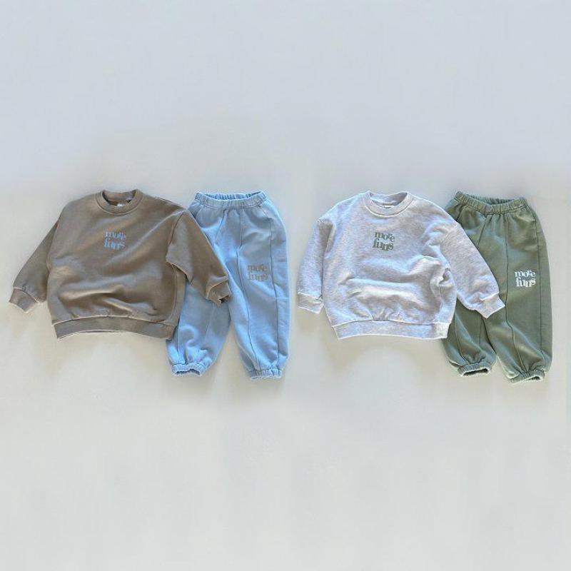 Long-Sleeved Letter Print Sweatshirt Set