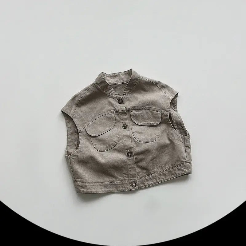 Sleeveless Cargo Vest