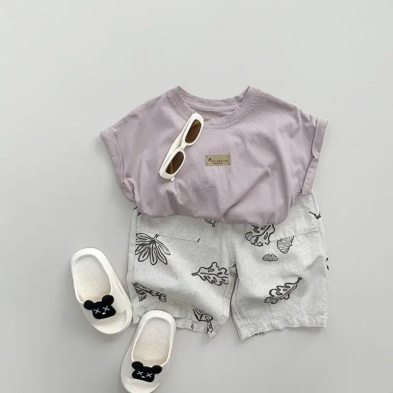 Vintage Solid Short Sleeve T-Shirt