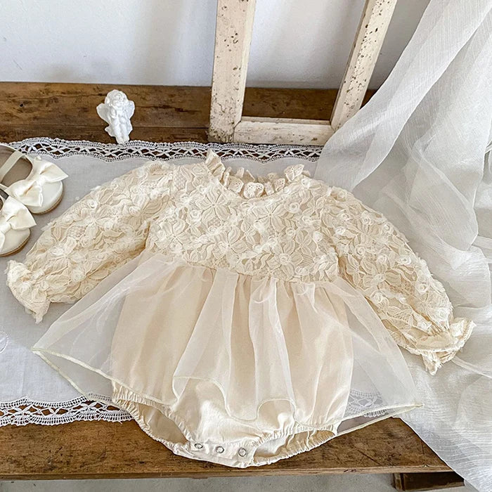 Infant Lace Tulle Romper