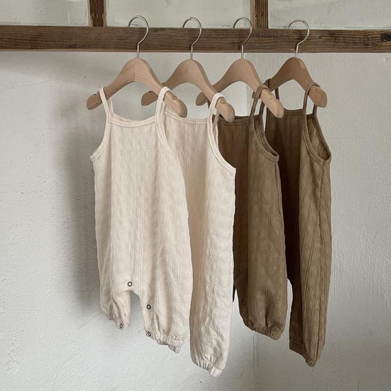 Simple Solid Sling Romper