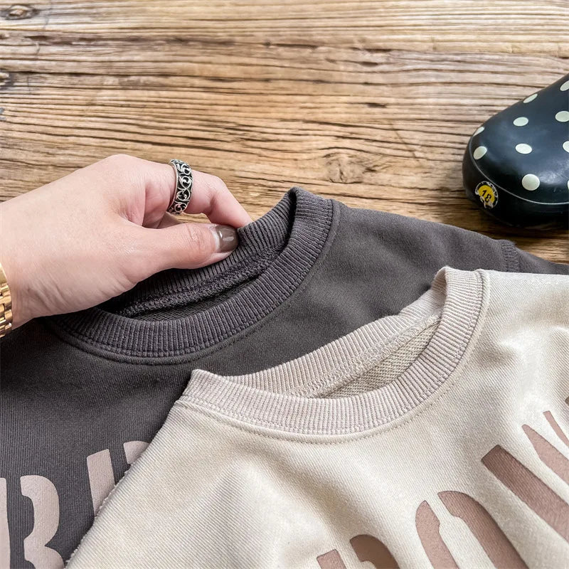 Letter-Print Vintage Sweatshirt