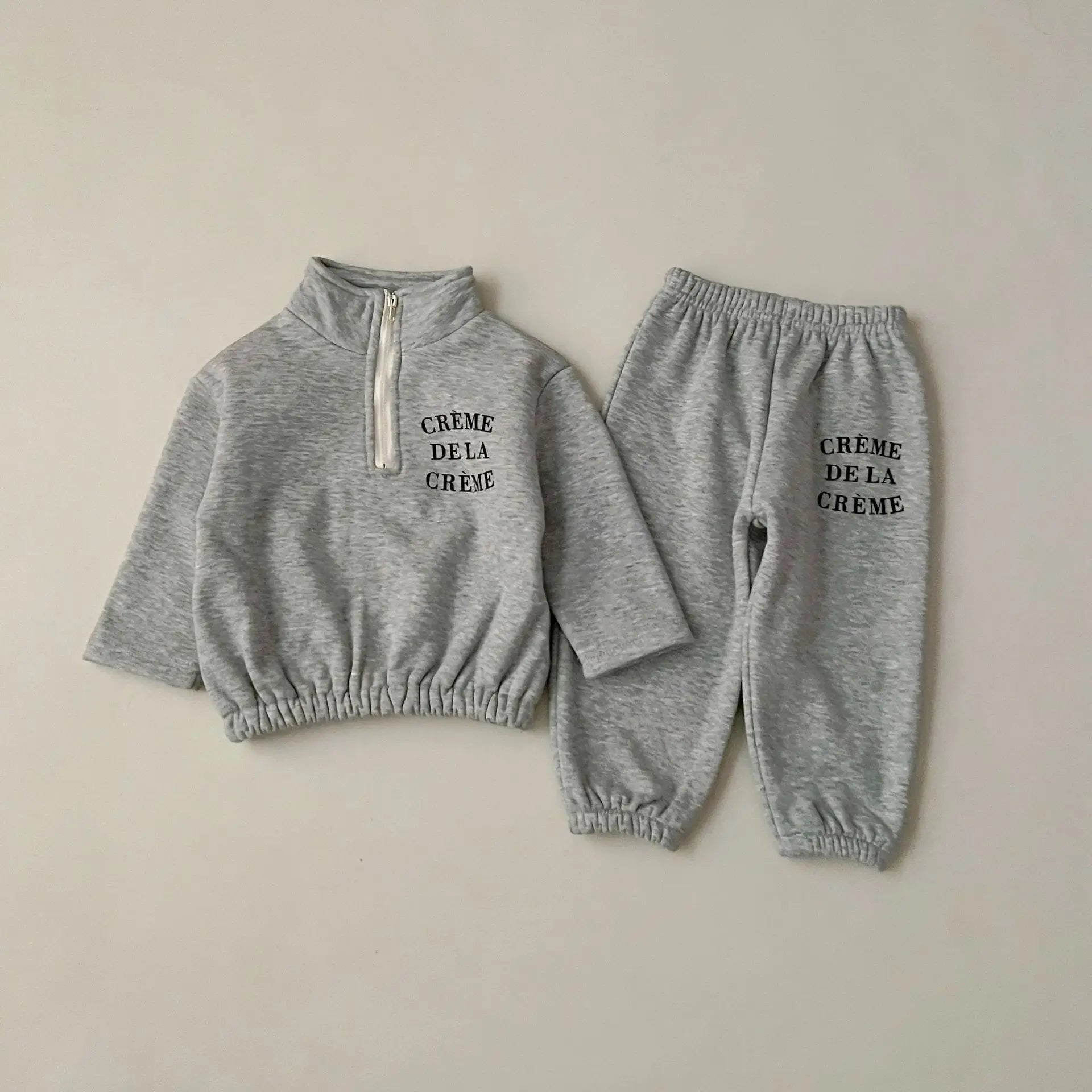 'Creme De La Creme' Fleece Jogger Set