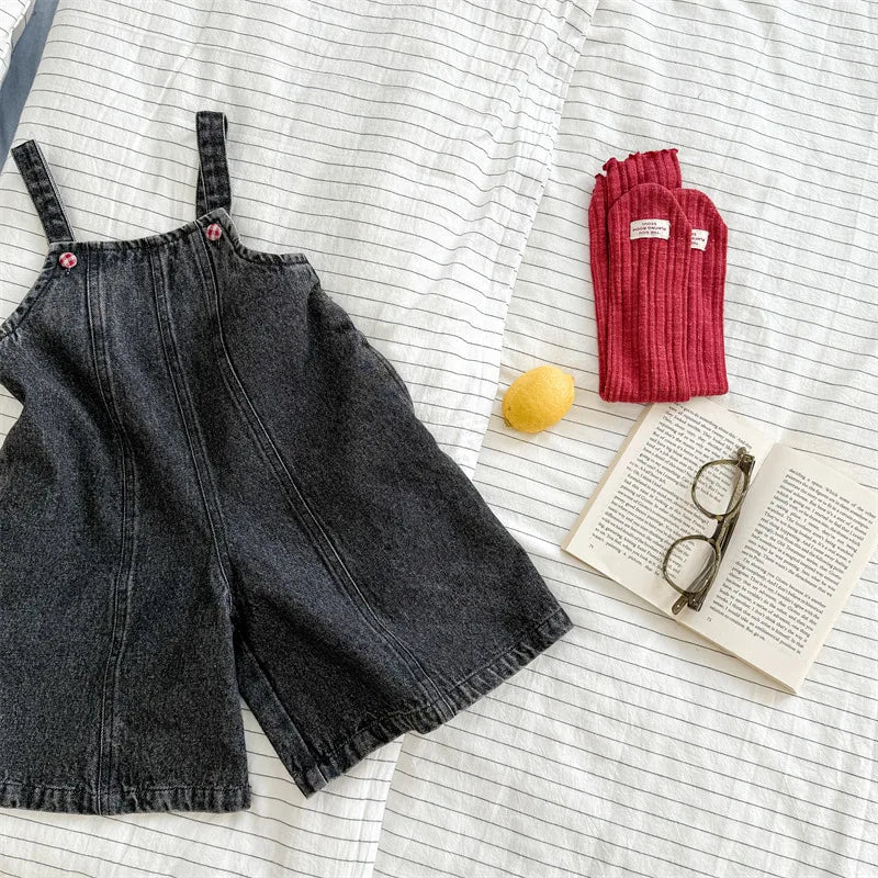 Sleeveless Denim Overalls